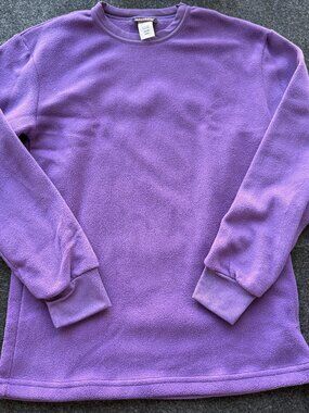 Vintage Polar Skins Purple Fleece Sweatshirt Small Cozy Crewneck